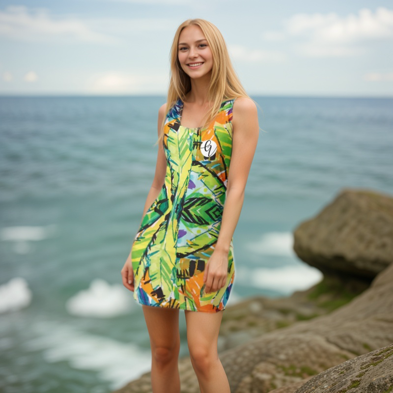 Leaves Floral Cut & Sew Dress