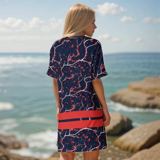 Blue Shades T-shirt Dress