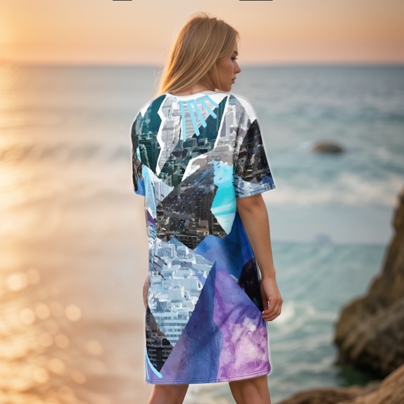 Mountain Floral T-shirt Dress