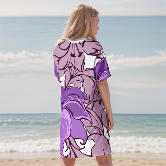 Lotus Floral T-shirt Dress