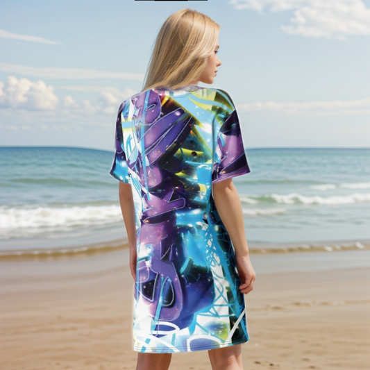 Purple Sparkles T-shirt Dress