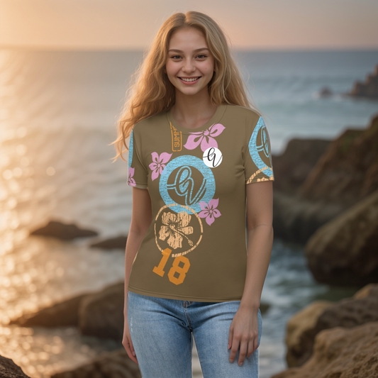 Brown Flowers T-shirt