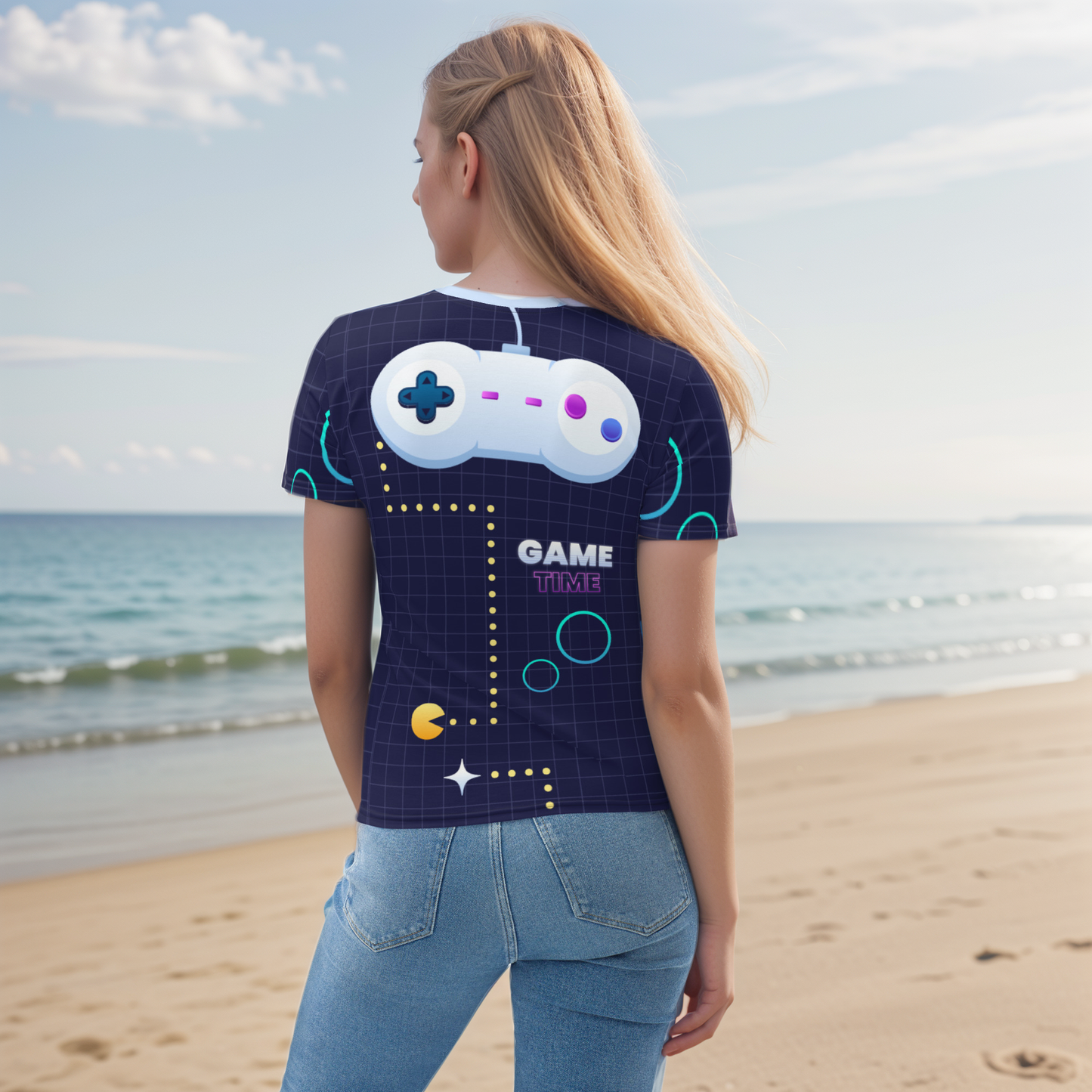 Game Patterned T-shirt