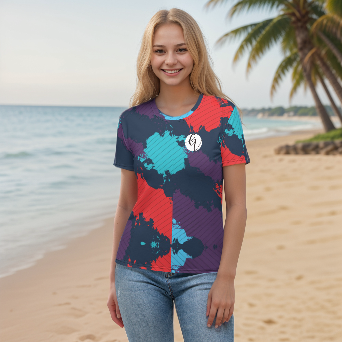 Geo Wave Pattern T-shirt