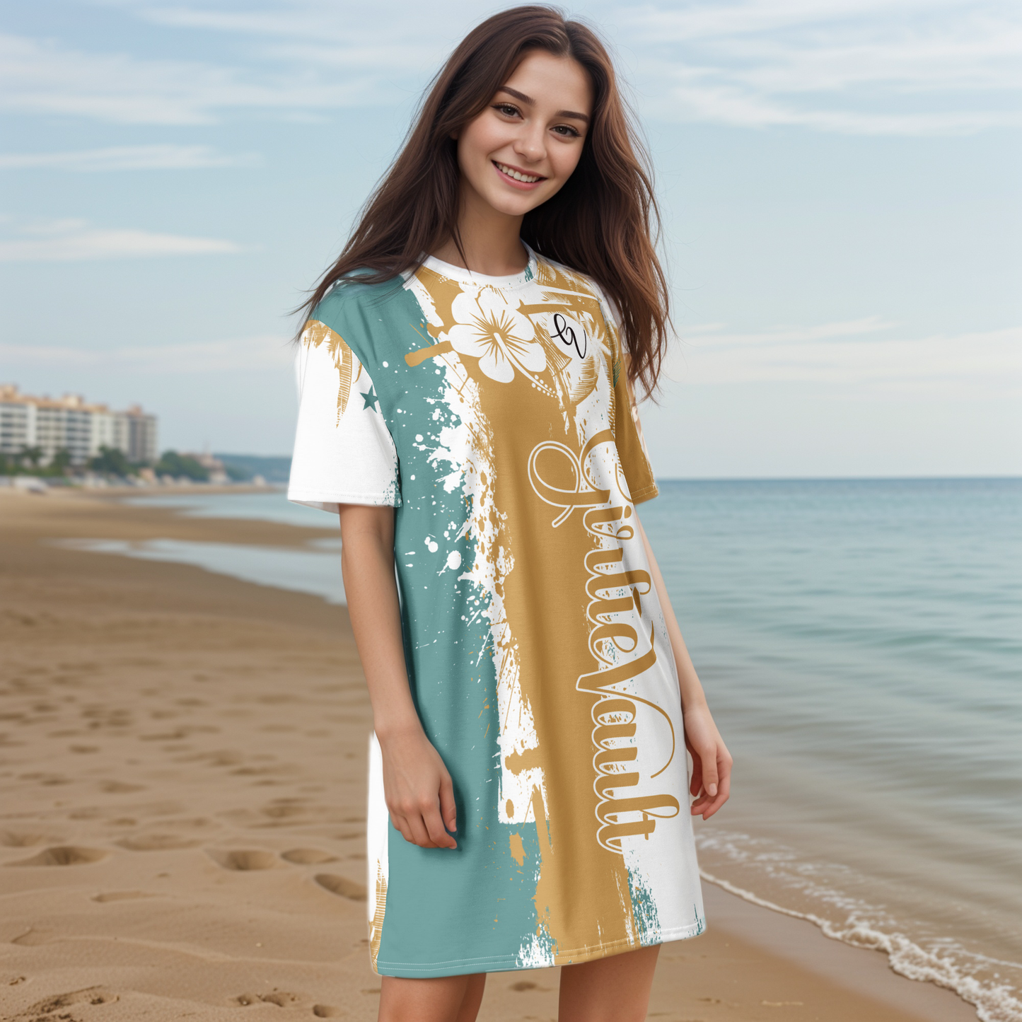 GirlieVault Brown Light T-shirt dress