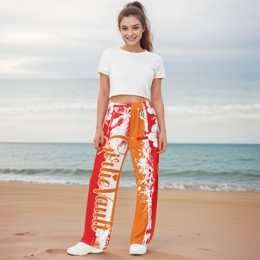 GirlieVault Red wide-leg pants