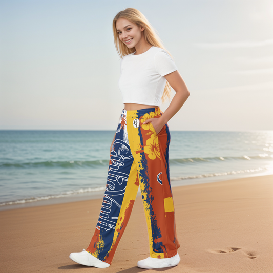 GirlieVault Orange wide-leg pants