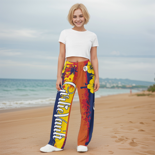 GirlieVault Yellow wide-leg pants