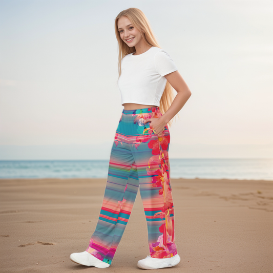 Barbie Floral Wide Leg Pants