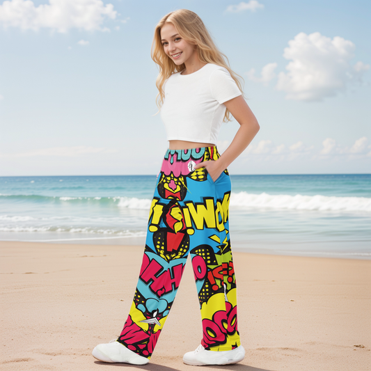 Cool Comic Wide Leg Pants