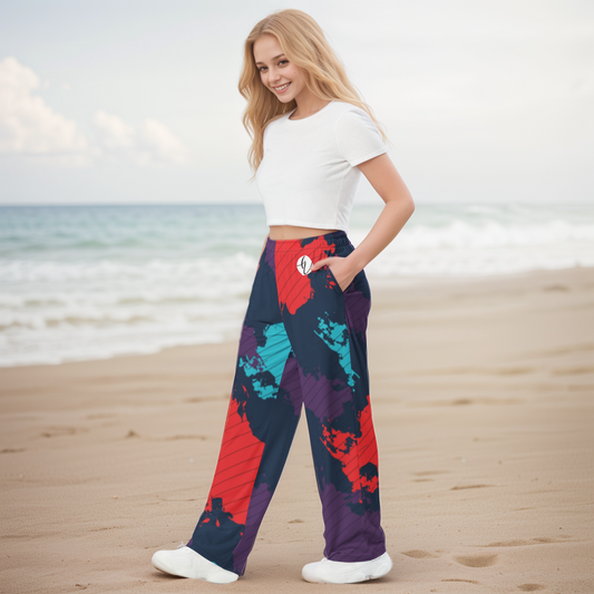 Geo Wave Wide Leg Pants