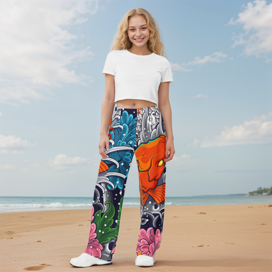 Koi Fish Wide Leg Pants