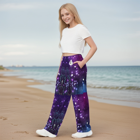 Galaxy Stars Wide Leg Pants