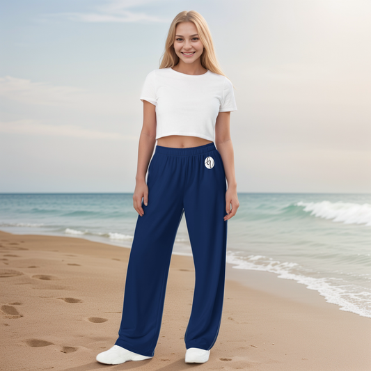 Blue Dark Colored Wide Leg Pants