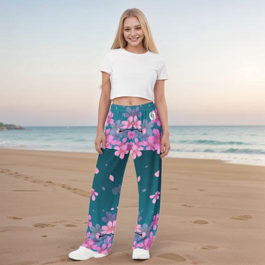 Cherry Blossom Wide Leg Pants