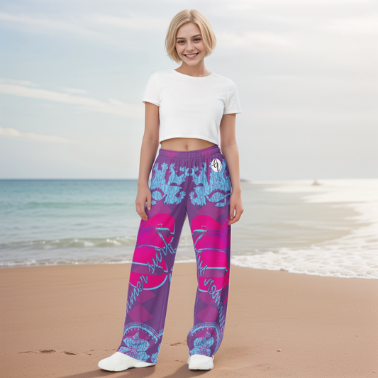 Purple Kisses Wide-Leg Pants