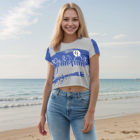 GirlieVault Blue Crop Tee