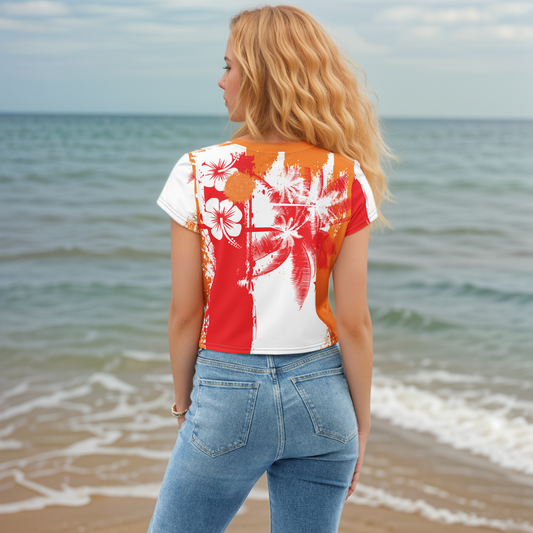 GirlieVault Red Crop Tee