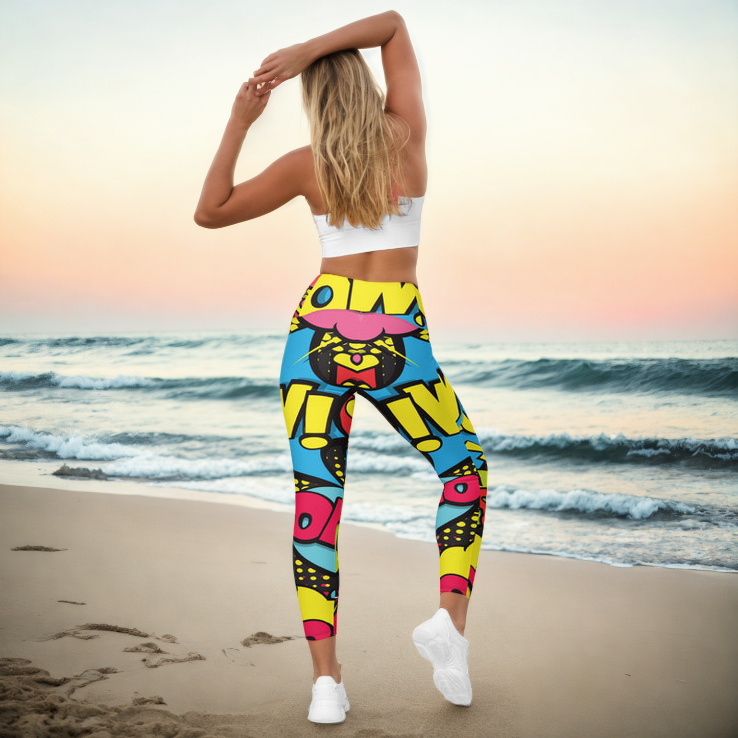 Cool Comic Crossover Leggings With Pockets