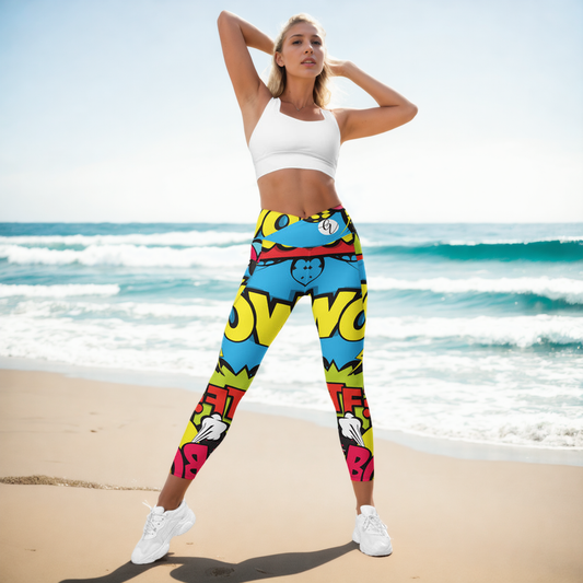 Cool Comic Leggings With Pockets
