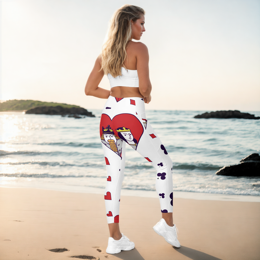 King Of Hearts Crossover Leggings With Pockets