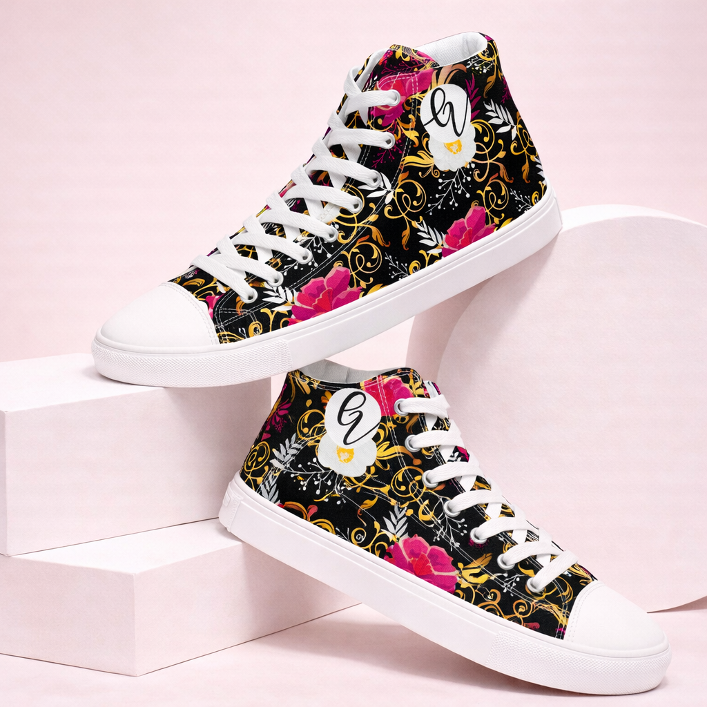 Black Timber high top canvas shoes