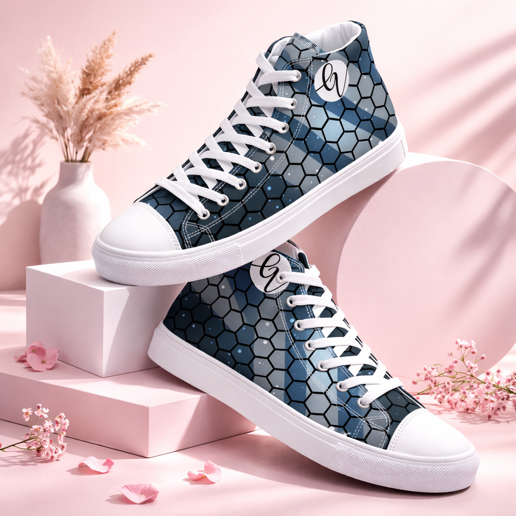 Eclipse Goddess High Top Canvas Shoes