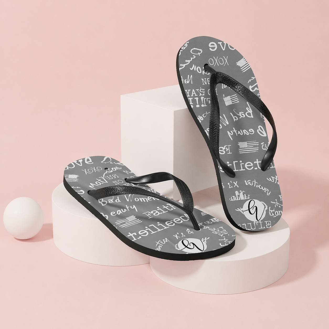 Resilience Grey Flip-Flops