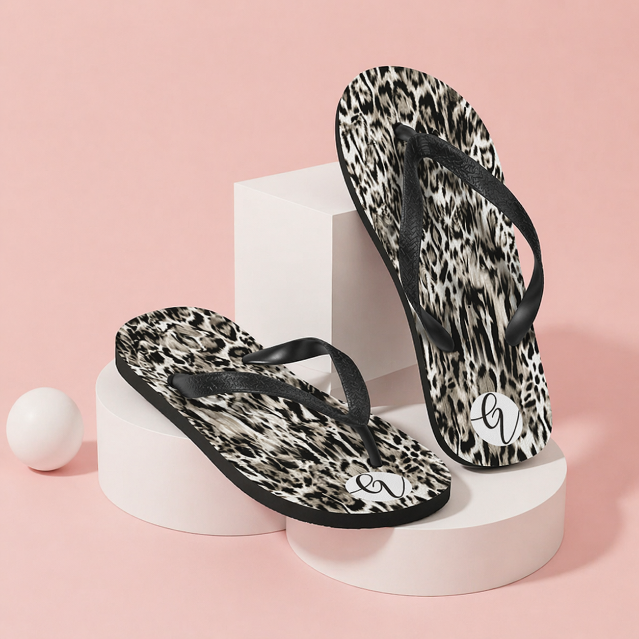 Snow Jaguar Flip-Flops