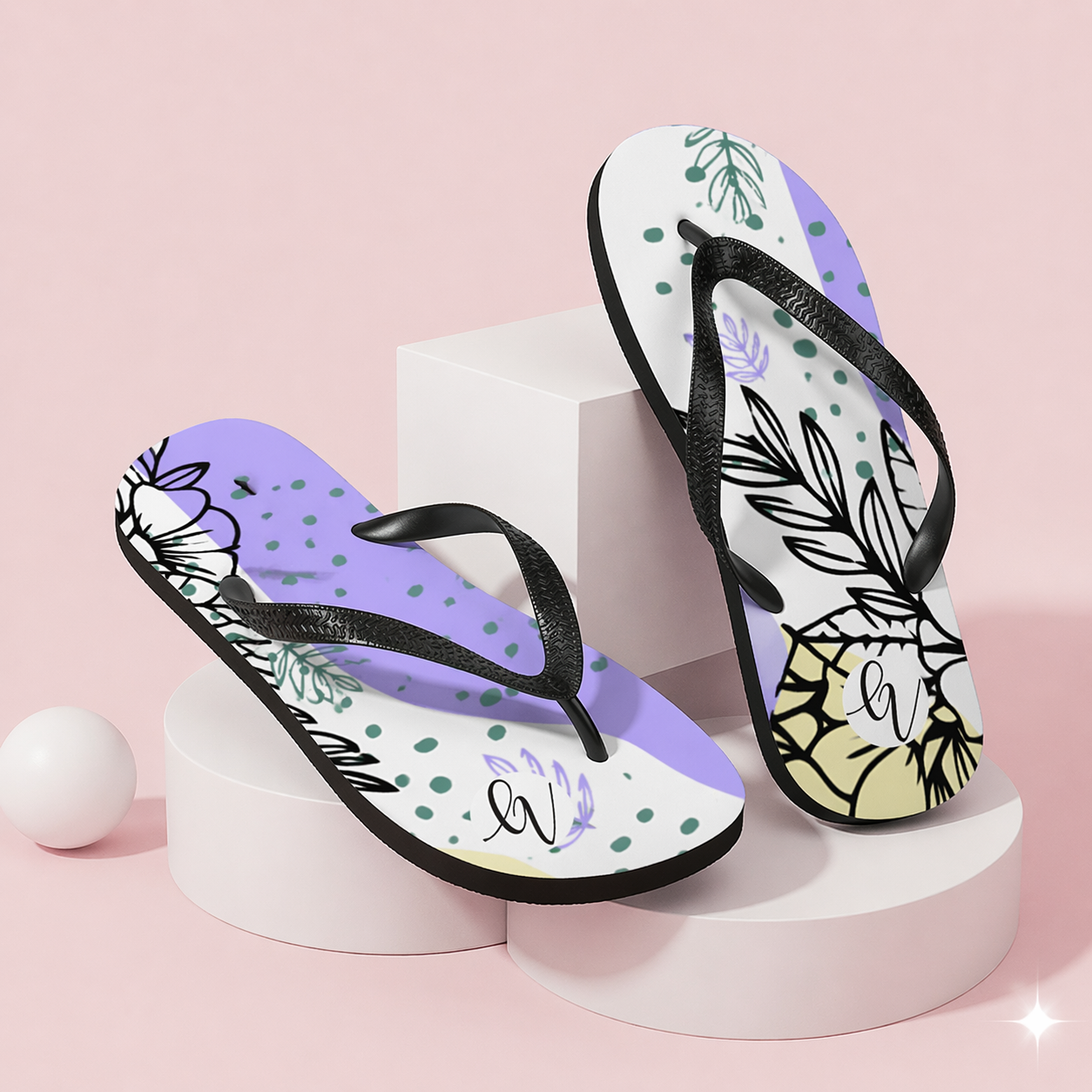 Violet periwinkle Flip-Flops