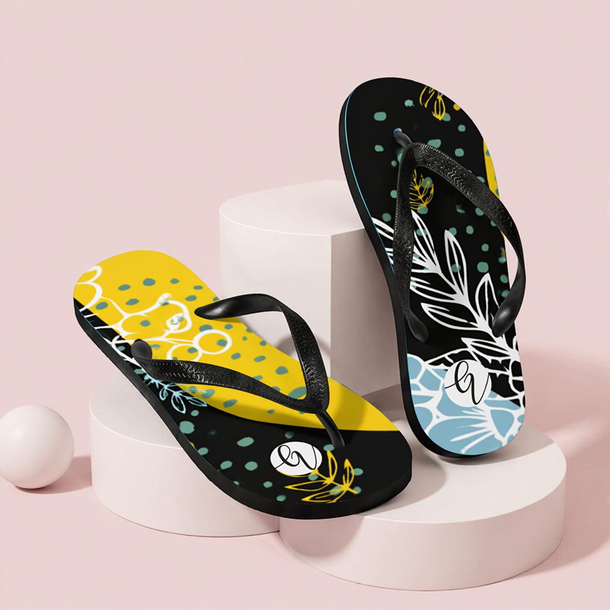 Solar Bloom Flip-Flops