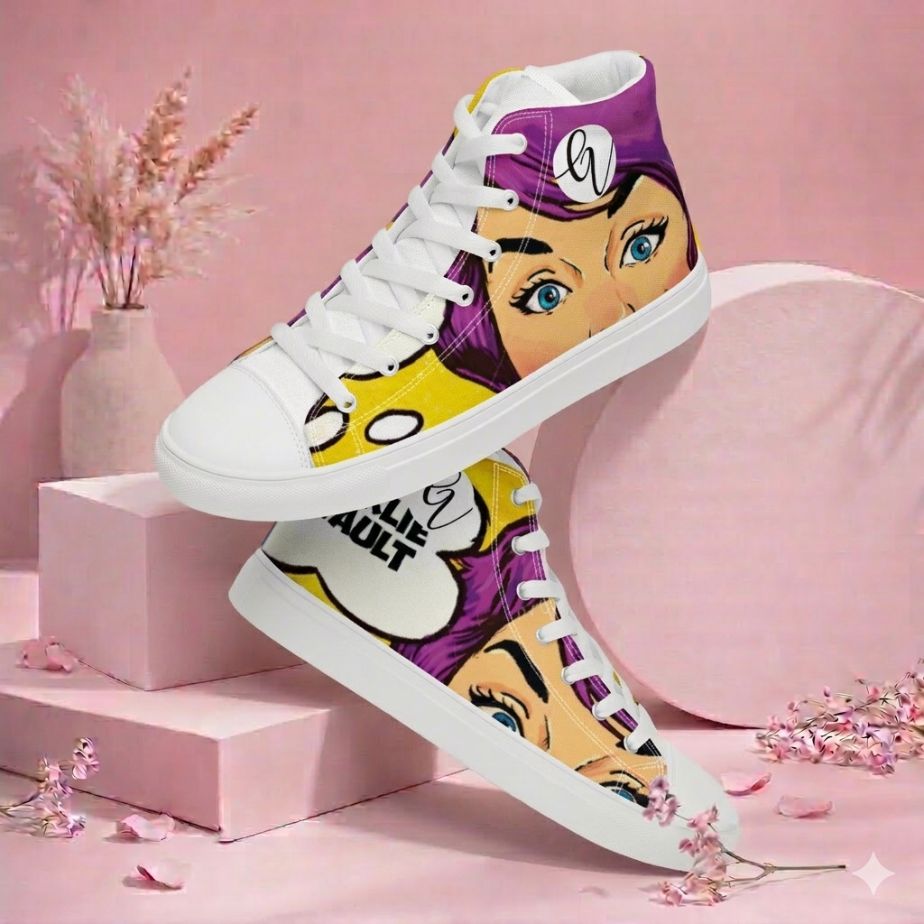 Cool Lady high top canvas shoes
