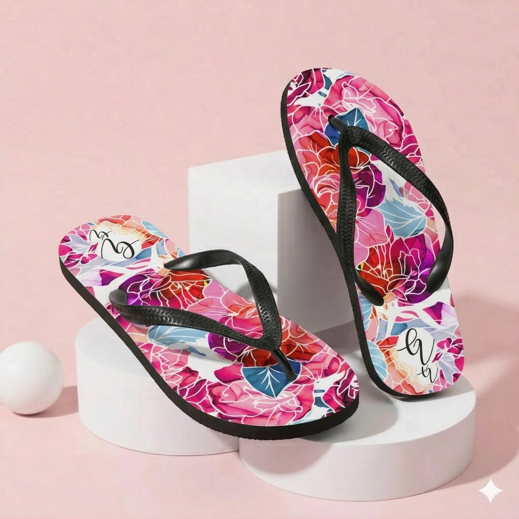 Floral Delight Flip-Flops