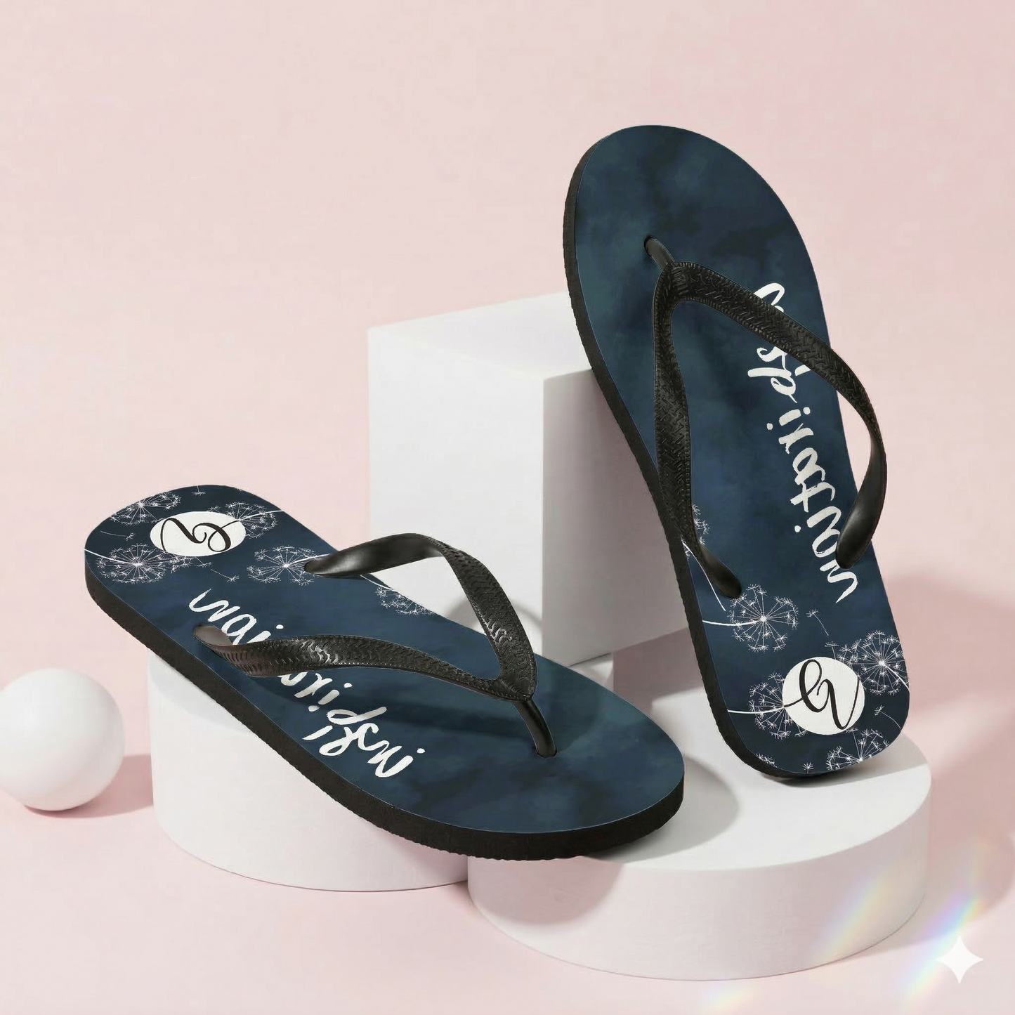 Blue Inspiration Flip-Flops
