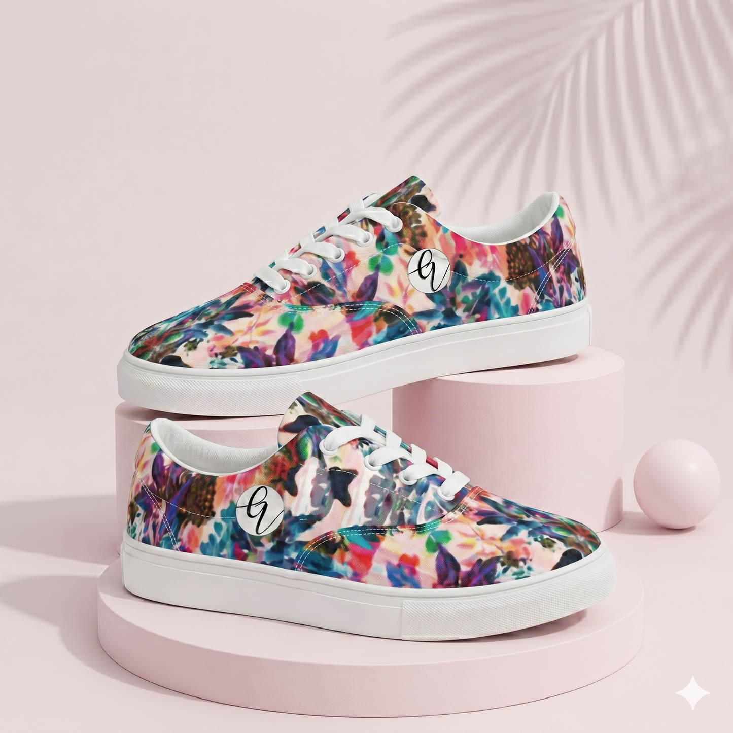 Multi Colored Lace-up Canvas Shoes