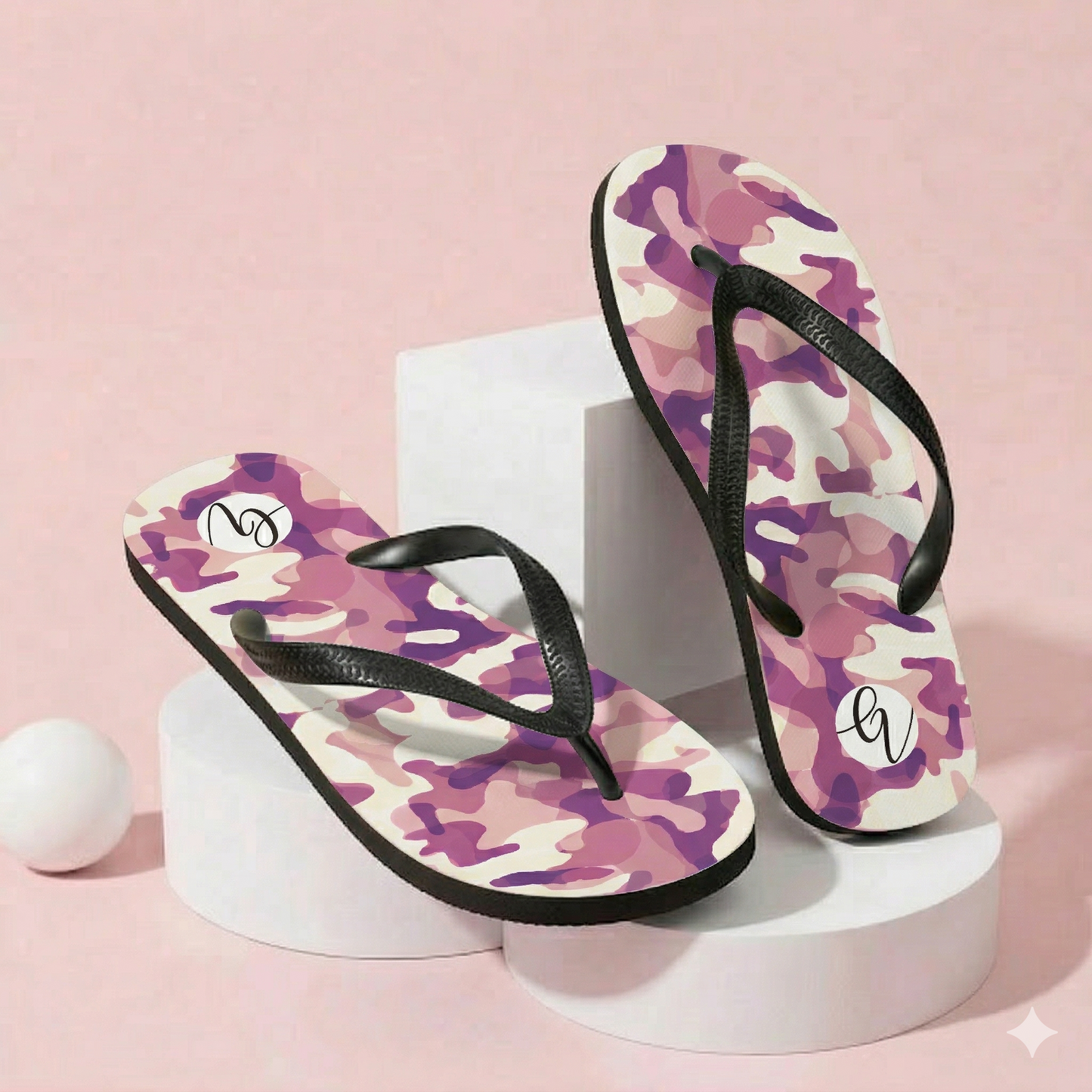Drape Floral Flip-Flops