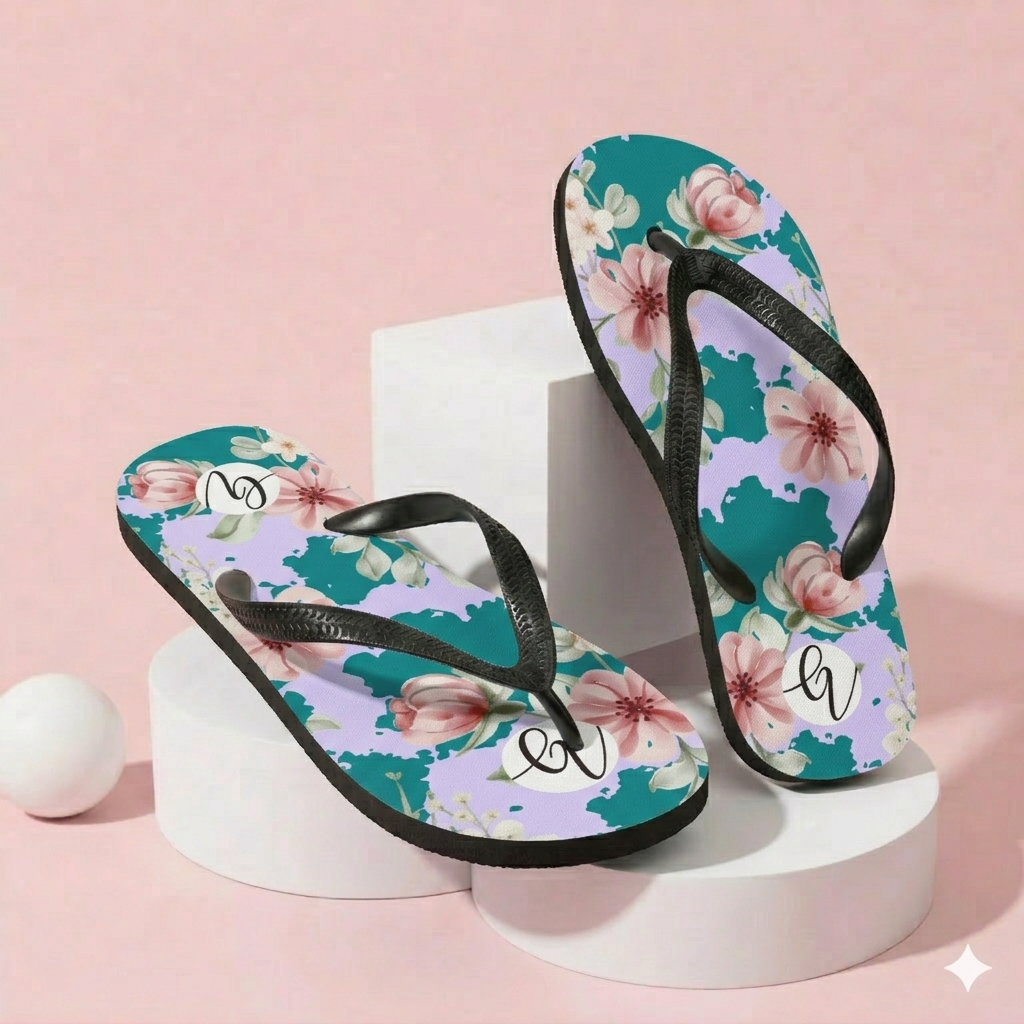 Flowers Forest Floral Flip-Flops