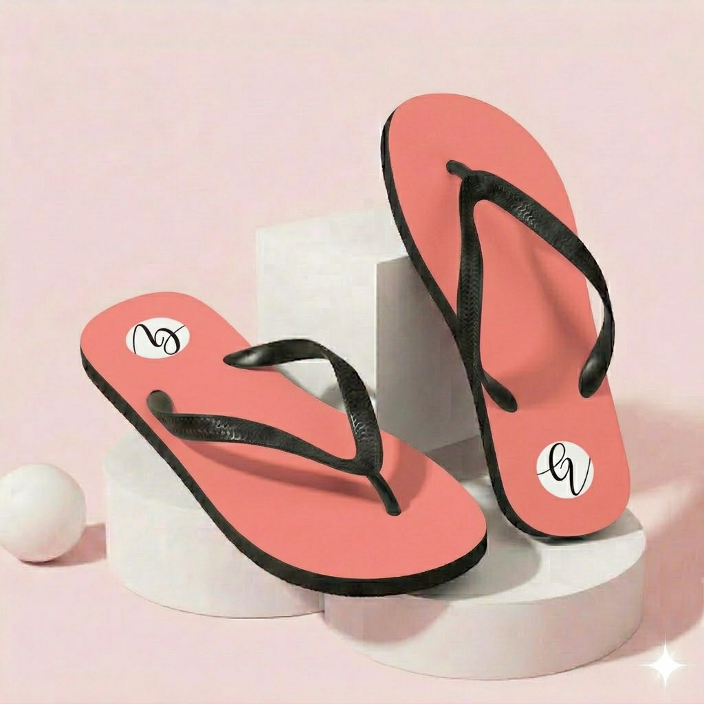 Peach colored Flip-Flops