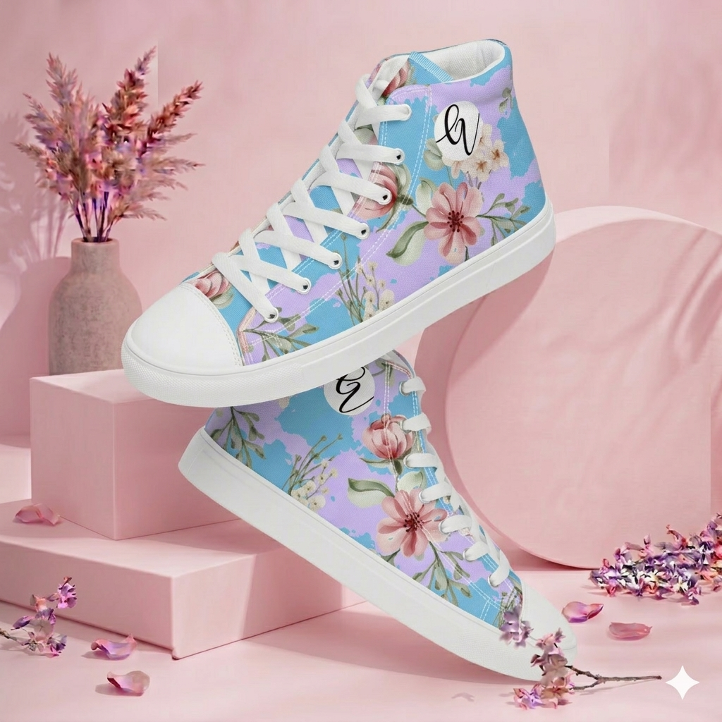 Blossom Breeze high top canvas shoes