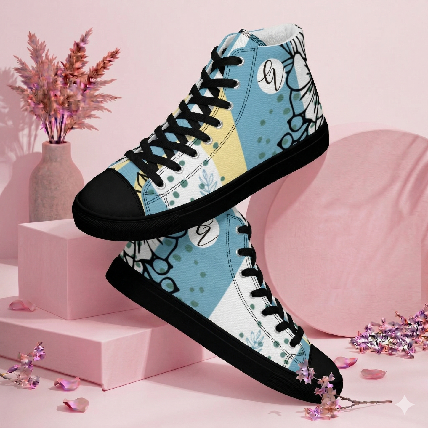 The Rach Place high top canvas shoes