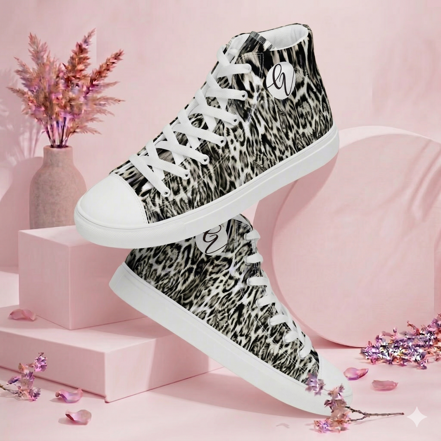 Snow Jaguar high top canvas shoes