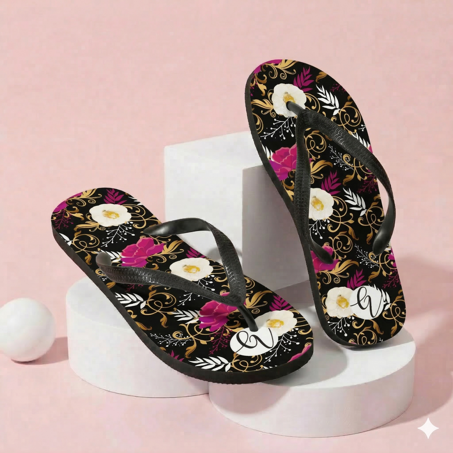 Black Timber Flip-Flops