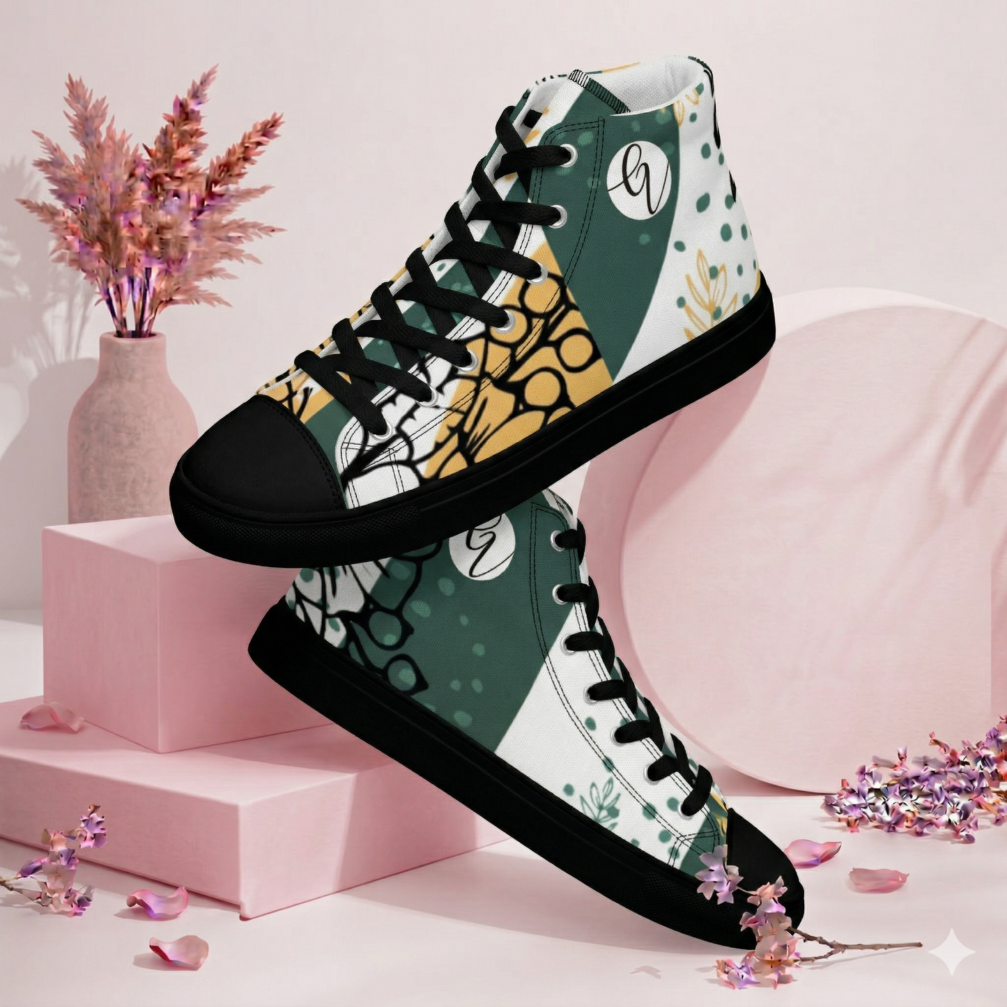 Unison Jungle high top canvas shoes
