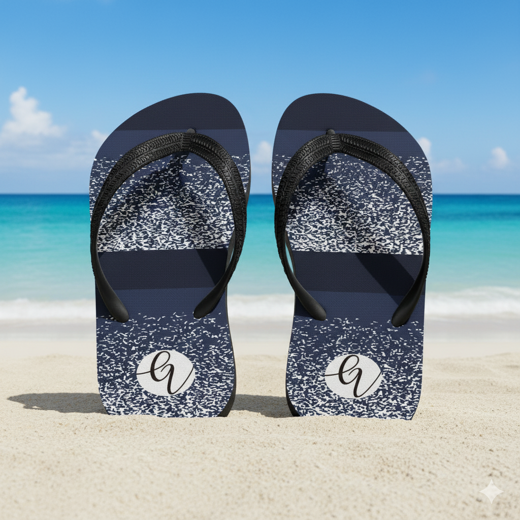 Sparking Blue Flip-Flops