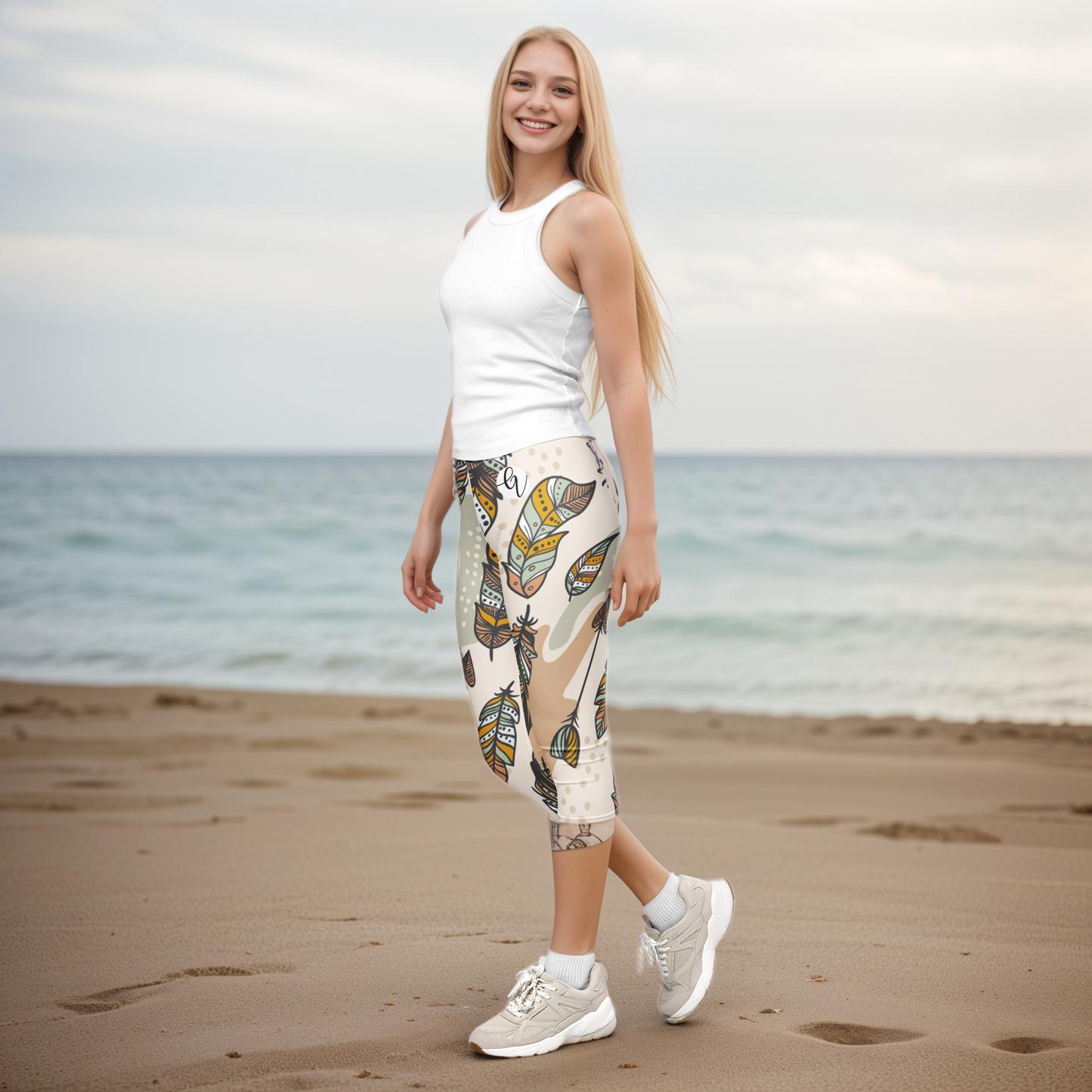 Feather Capri Leggings