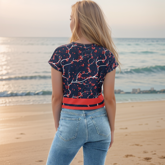 Blue Shades Crop Tee