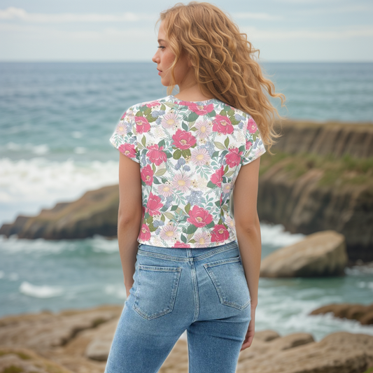 Iguana Green Crop Tee