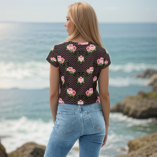 Pink Rose Apparel Crop Tee