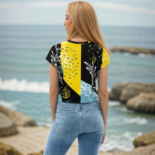 Yellow Yloral Crop Tee