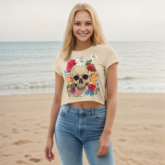 Skeletal Flower Crop Tee